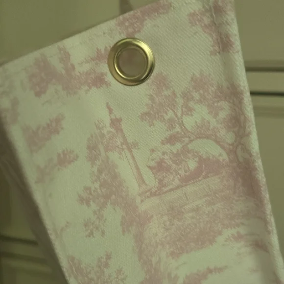 Harrods Pink and White Toile Tote Bag - Picture 5 of 12